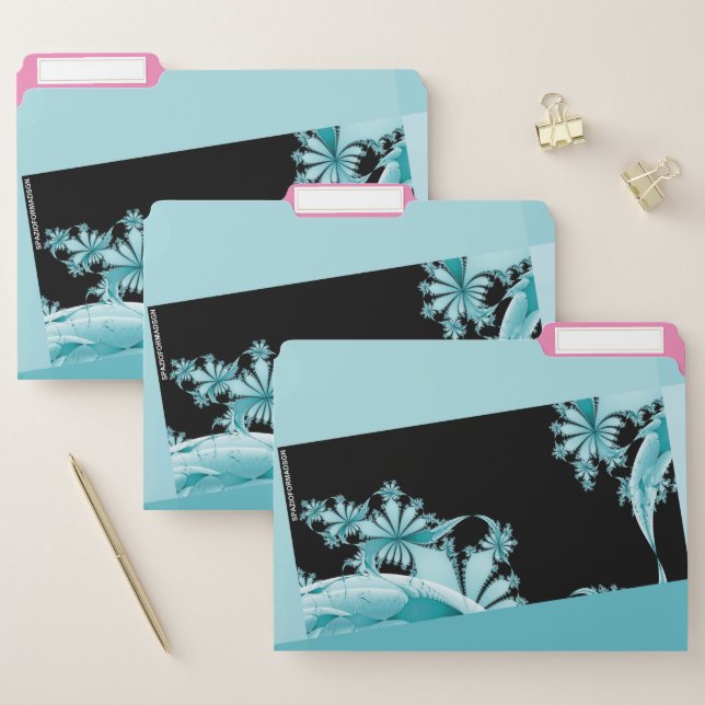 Fractal Garden sky & rose Set of File Folders (Set)