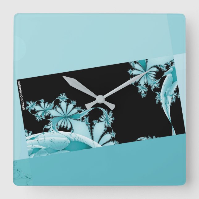 Fractal Garden sky Square Wall Clock (Front)