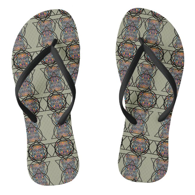 Fractal gemetry Flip Flops (Footbed)