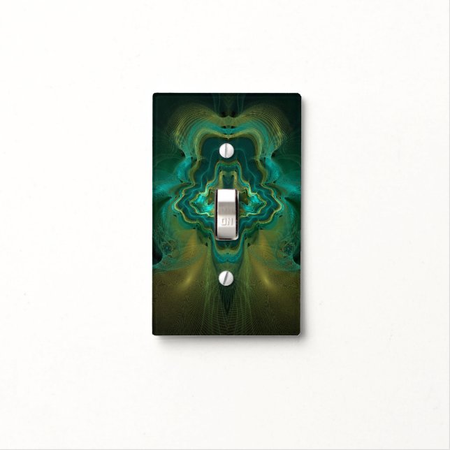 Fractal Geode Light Switch Cover (In Situ)
