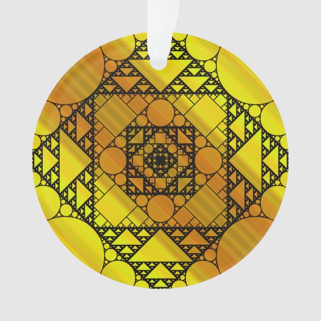 Fractal Geometry Acrylic Ornament (Front)