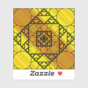 Fractal Geometry Contour Sticker