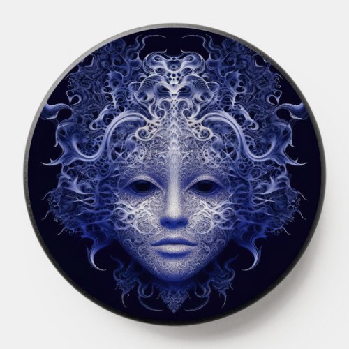 Fractal geometry female portrait PopSocket