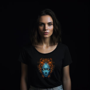 Fractal geometry female portrait T-Shirt