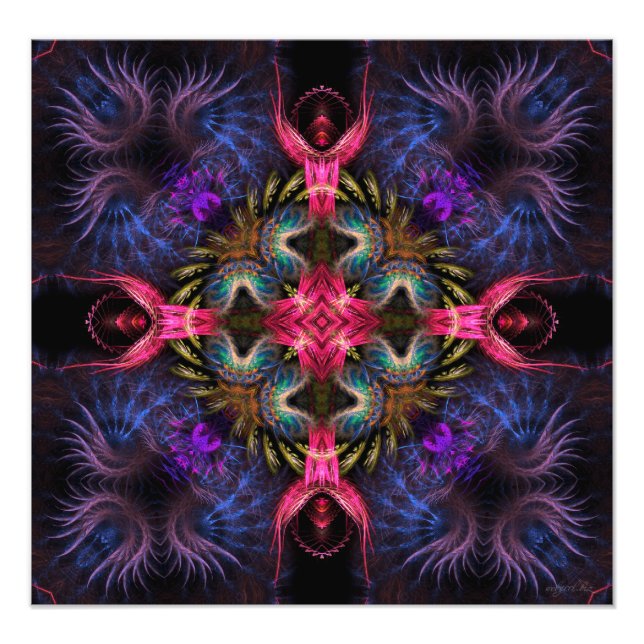Fractal Geometry Quadra Art Photo Print (Front)