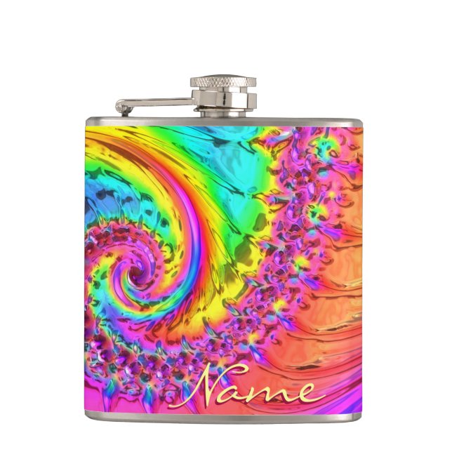 Fractal Glass 6 Wrapped Flask (Front)