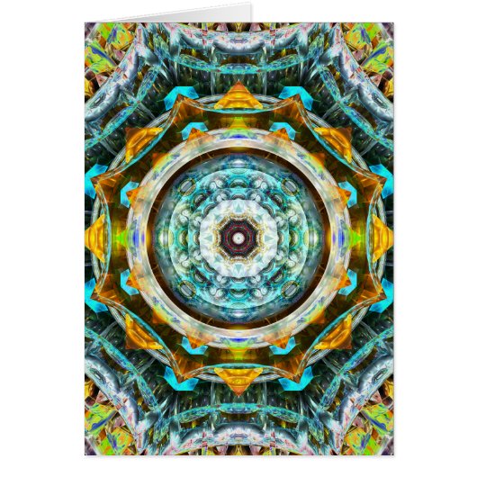 Fractal Glass Kaleidoscope Cards (Front)