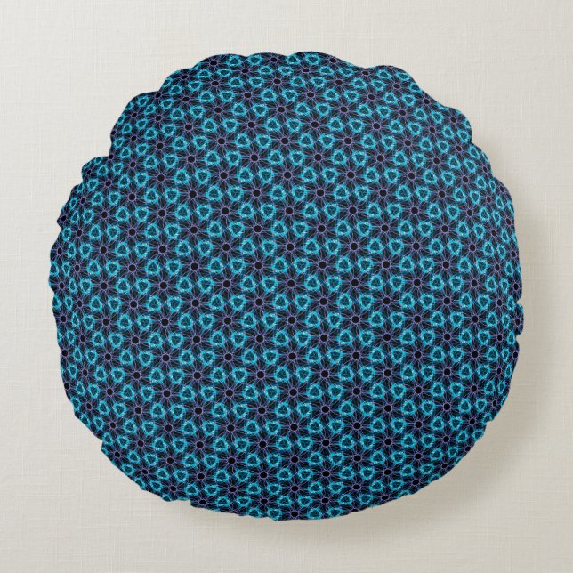 Fractal Glow  Round Pillow (Front)