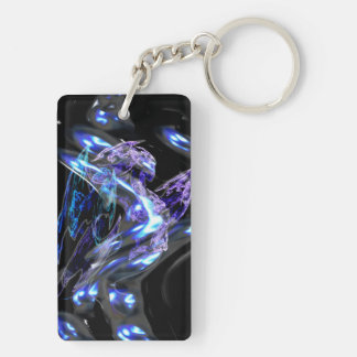 Fractal Goddess Abstract Keychain