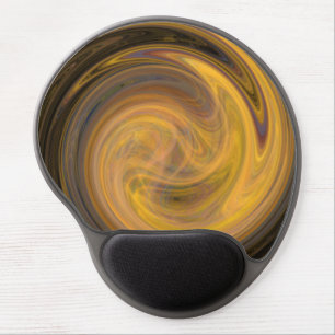 Fractal Golden Swirl Wrist Gel Support Mousepad