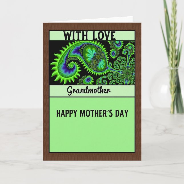 Fractal Grandmothers Day Card (Front)