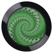 Fractal Green Double Spiral Charge Hub (Front)