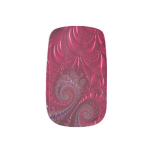 Fractal Heart Minx Nail Art