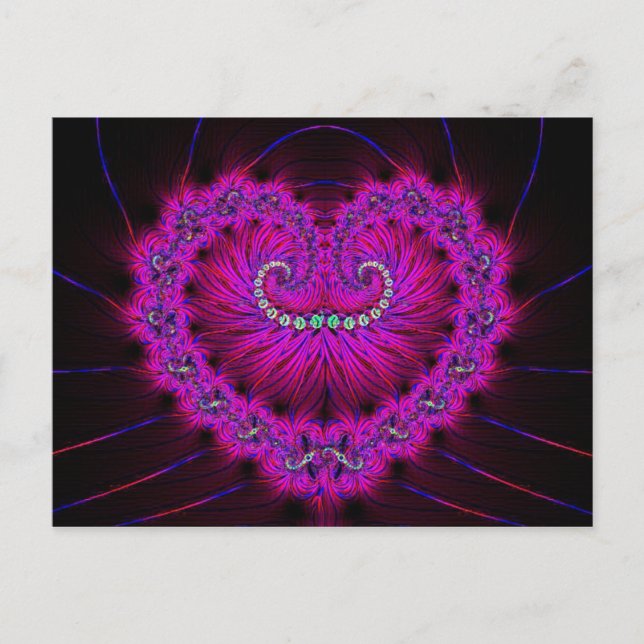 Fractal heart postcard (Front)