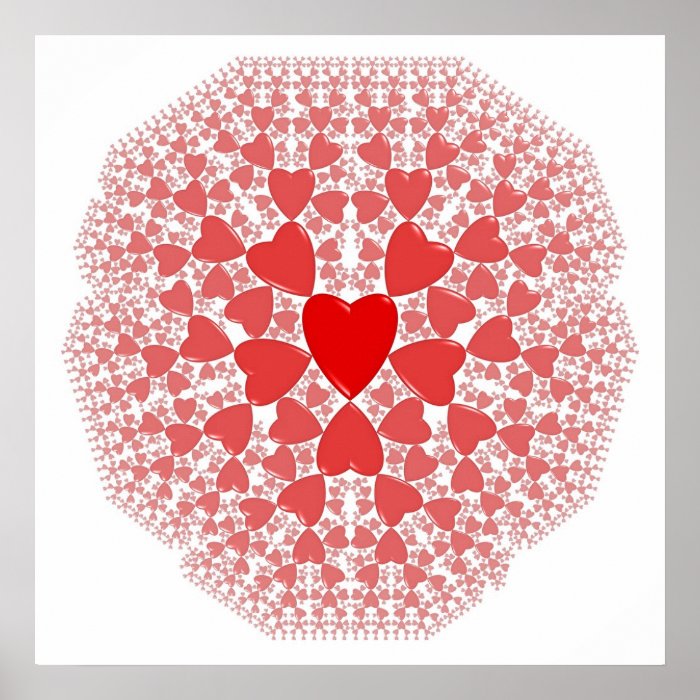 Fractal Heart Poster