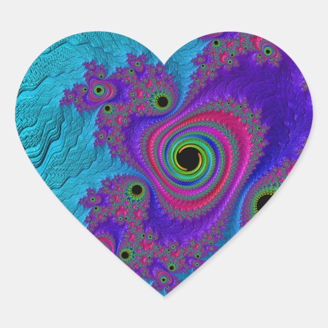 Fractal Heart Sticker (Front)