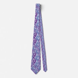 Fractal Hearts seamless pattern + your ideas Neck Tie