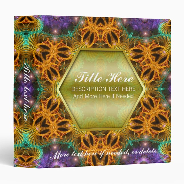 Fractal Hexagon Star Binder (Front/Spine)