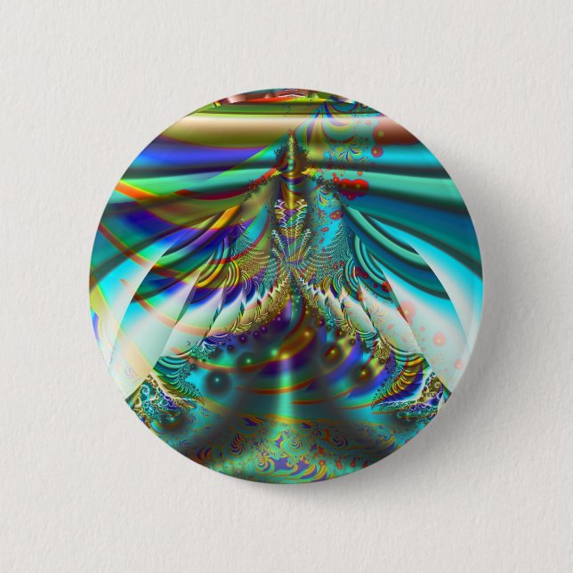 Fractal inner worlds pinback button (Front)