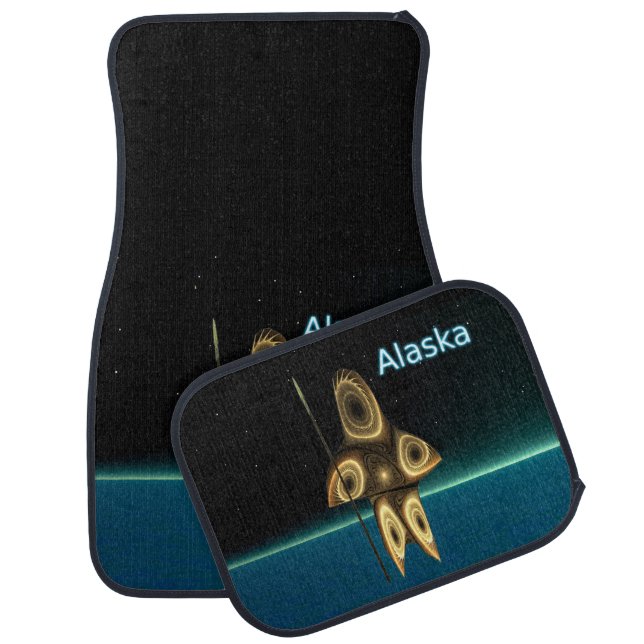 Fractal Inuit Hunter - Alaska Car Floor Mat (Set)