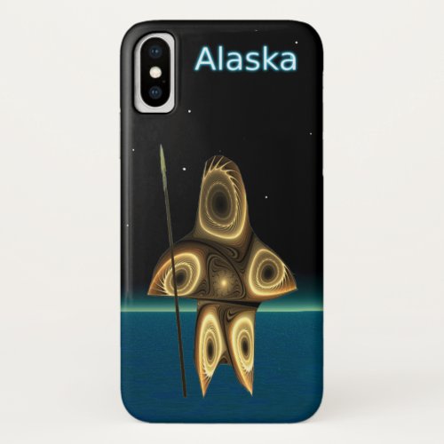 Fractal Inuit Hunter _ Alaska iPhone XS Case