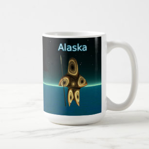 Fractal Inuit Hunter - Alaska Coffee Mug