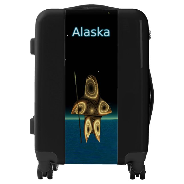 Fractal Inuit Hunter - Alaska Luggage (Front)