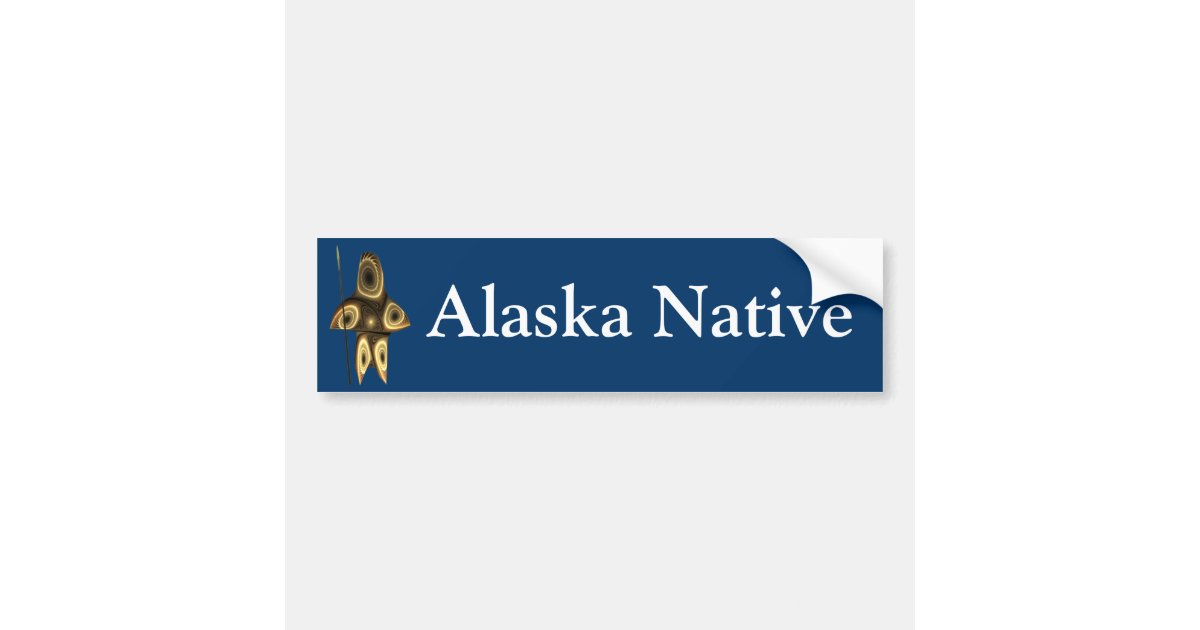 Fractal Inuit Hunter - Alaska Native Bumper Sticker | Zazzle