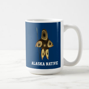 Fractal Inuit Hunter - Alaska Native Coffee Mug