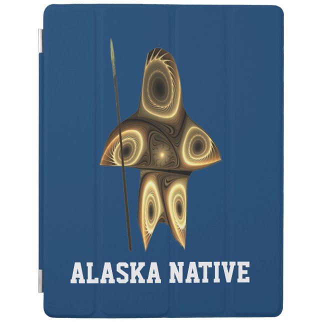 Fractal Inuit Hunter - Alaska Native iPad Smart Cover (Front)