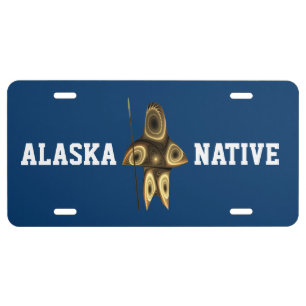 Fractal INuit Hunter - Alaska Native License Plate