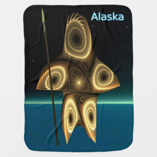 Fractal Inuit Hunter Baby Blanket