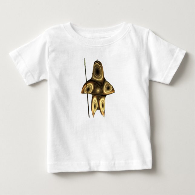 Fractal Inuit Hunter Baby T-Shirt (Front)