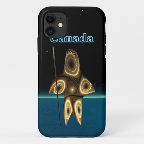 Fractal Inuit Hunter _ Canada iPhone 11 Case