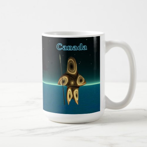 Fractal Inuit Hunter _ Canada Coffee Mug