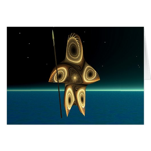 Fractal Inuit Hunter Cards (Front Horizontal)