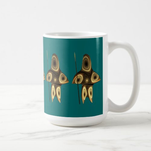 Fractal Inuit Hunter Coffee Mug