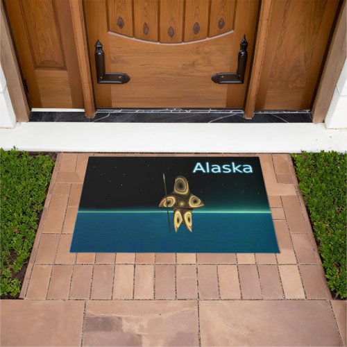 Fractal Inuit Hunter Doormat