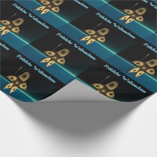 Fractal Inuit Hunter _ Frohliche Weihnachten Wrapping Paper