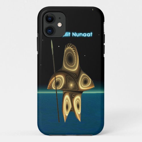Fractal Inuit Hunter _ Greenland iPhone 11 Case