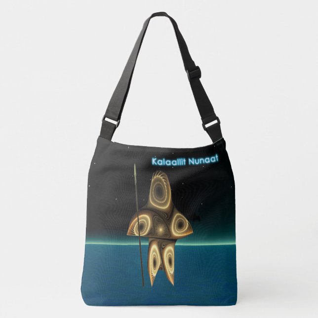 Fractal Inuit Hunter - Greenland Crossbody Bag (Front)