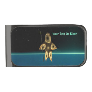 Fractal Inuit Hunter Gunmetal Finish Money Clip