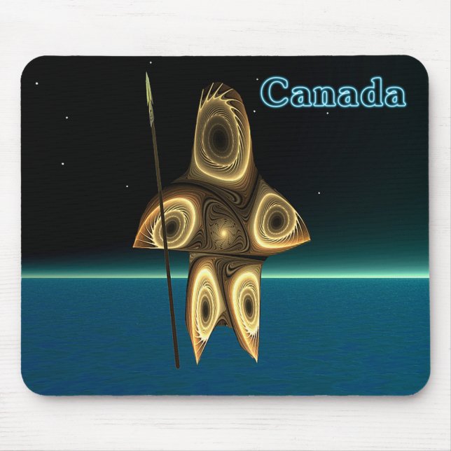 Fractal Inuit Hunter Mouse Pad (Front)