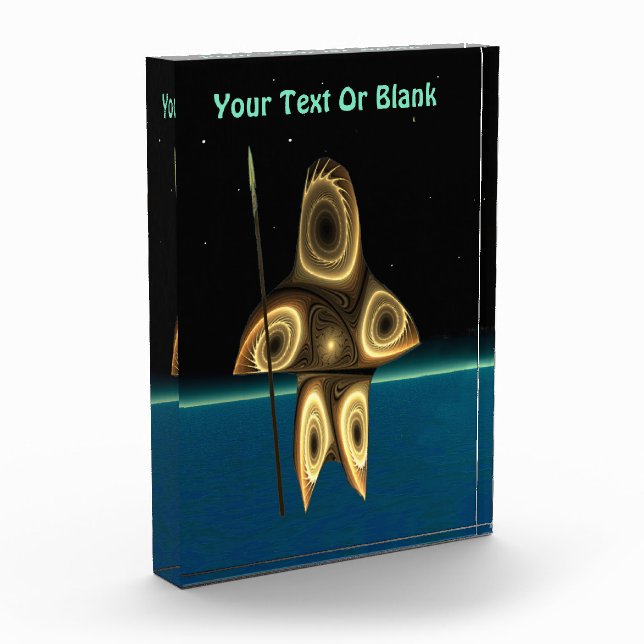 Fractal Inuit Hunter Photo Block (Left)