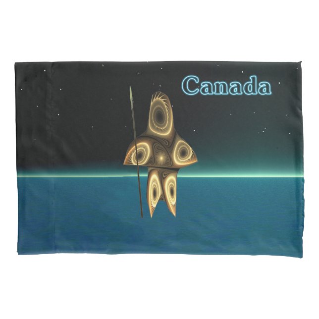 Fractal Inuit Hunter Pillowcase (Front)