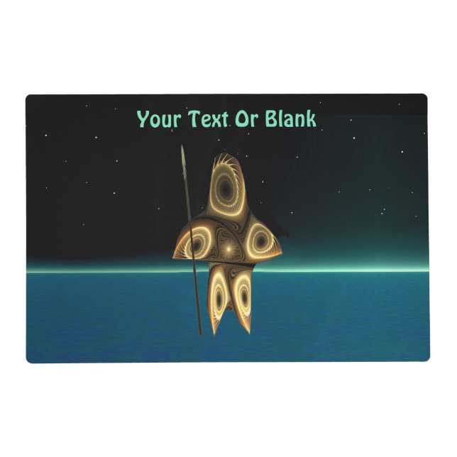 Fractal Inuit Hunter Placemat (Front)