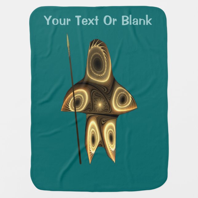 Fractal Inuit Hunter Receiving Blanket (Front)