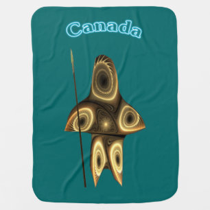 Fractal Inuit Hunter Receiving Blanket