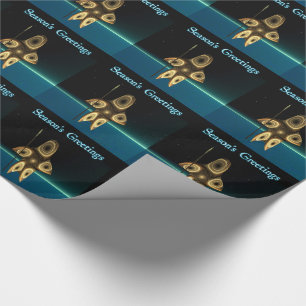 Fractal Inuit Hunter - Season's Greetings Wrapping Paper