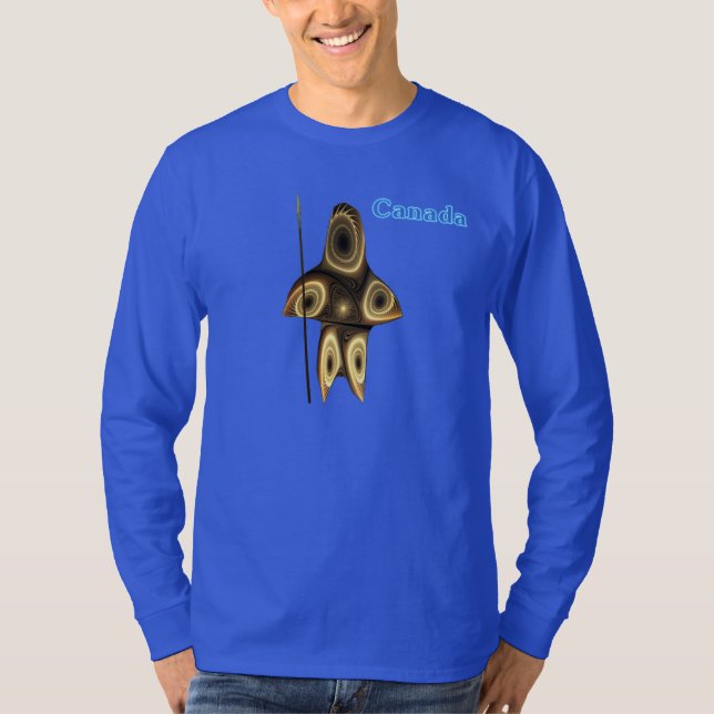 Fractal Inuit Hunter T-Shirt (Front)